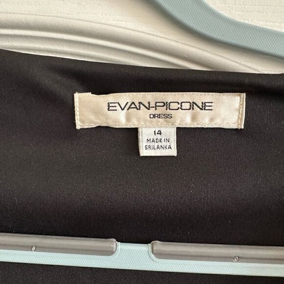 Evan Picone Knee Length Black & Gray Dress size  14 - Picture 7 of 7